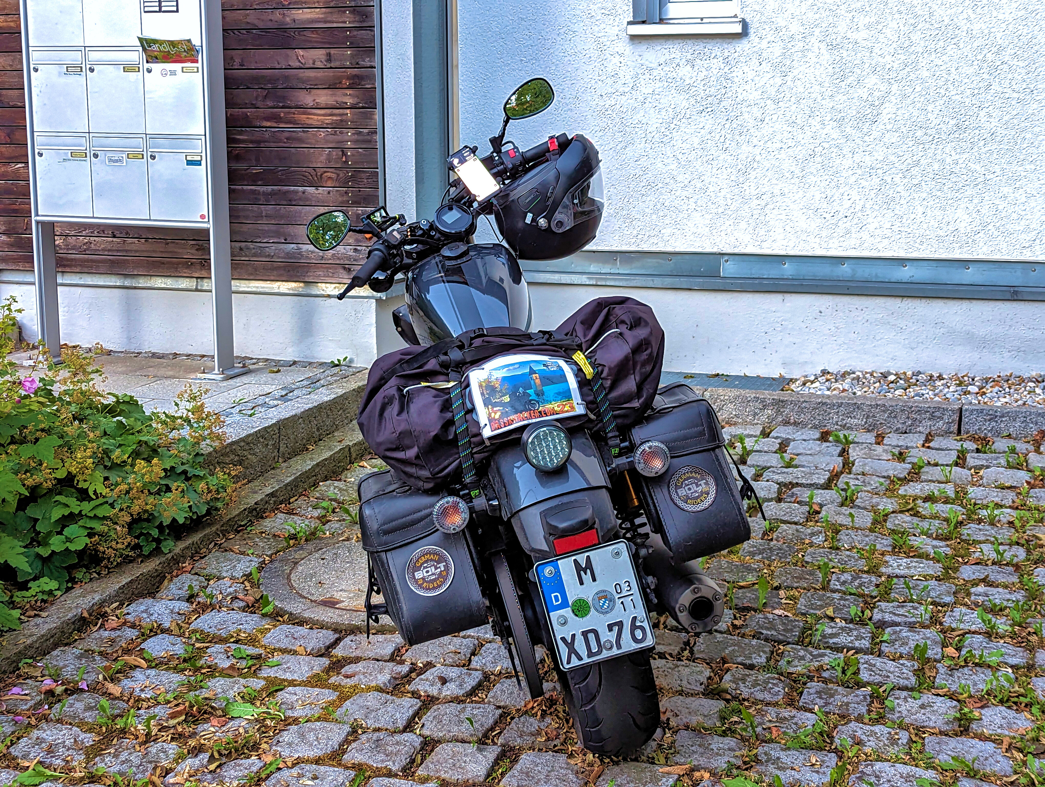 Erneut bepackt und abfahrbereit