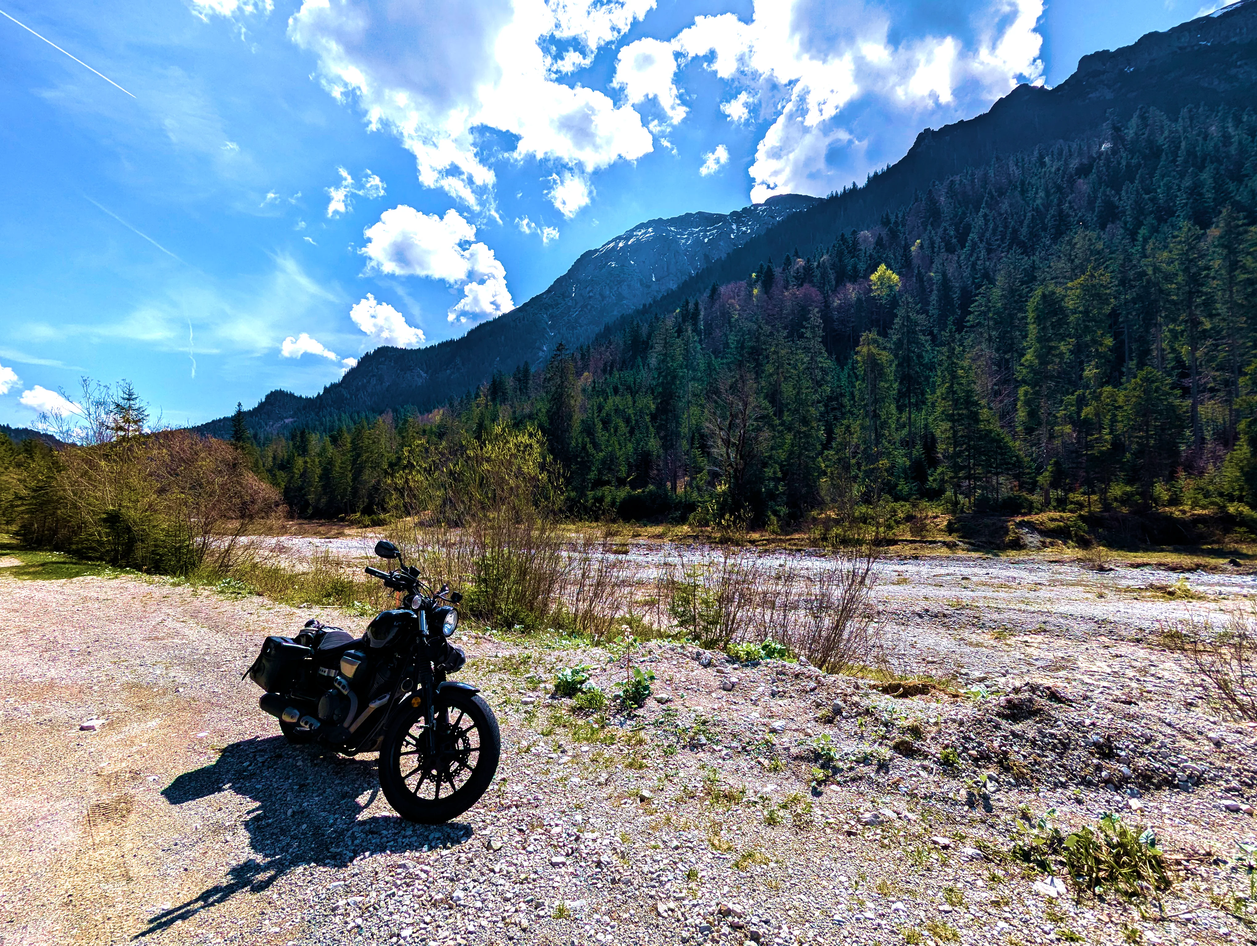 Pause an der fast trockenen Linder